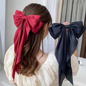 2PCS Bow Hair Clip - Blue&Wine