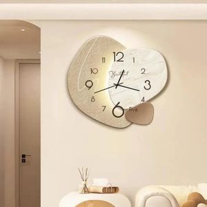 Solid wood Nordic style silent wall clock - 38cm