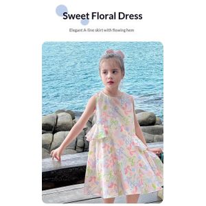 New Summer Floral Dresses for Girls: Baby Princess Dresses and Bow-Tie Tank Dresses