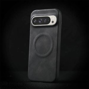 Google Pixel 7 leather magnetic shockproof case  - black