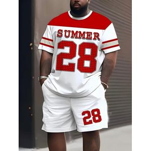 CALLIARA Breathable Men's White & Black Athletic Set White T Shirt & Black Shorts for Sports