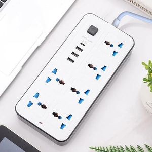 6AC Sockets（3USB+1Type C）Port Power Extension Sockets  Batteries，Chargers Electrical Tools Plugs Multi-hole switch with extension cord