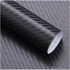Unleash Your Ride's Style: Carbon Fiber Car Wrap Vinyl Roll with Air Release - Black