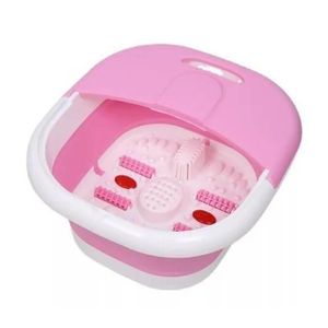 Spa Care Portable Foldable Foot Spa Massager Basin – Electric Heated Foot Bath Bucket with Bubble Massage Rollers for Home Foot Care Pedicure & Relaxation