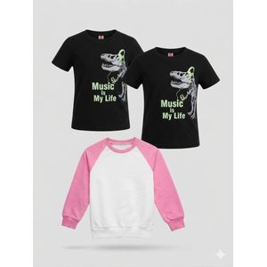 PatPat  3-PCS Gift Outfit Set – Premium Cotton Boy Clothes Bundle – Stylish Designs – Sizes (4years)