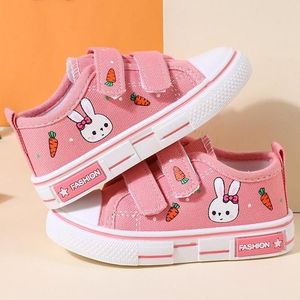 Girls Low Top Sneakers Breathable Canvas Walking Shoes Slip On Sneakers Soft Durable Pink - Pink - EU 28