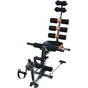 Six Pack Care Abdominal Machine With Bicycle,SitUp Exercise Machine, Home Workout- Black