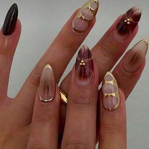 SHEIN 24Pcs Medium Almond Nails + Sticker Glue + Nail File