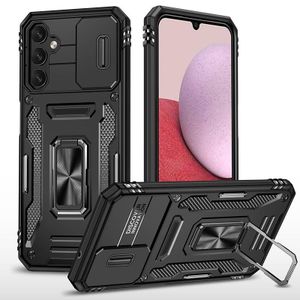 Military Shockproof phone Case for Samsung Galaxy A36 5G/A56 5G/A26 5G/ S21 5G/S25 - Privacy Sliding Camera Cover with 360° Ring Stand