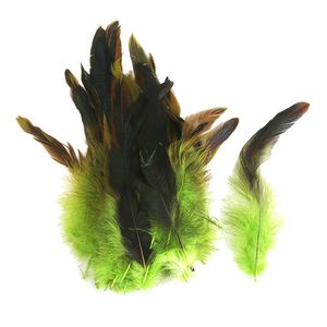 50/100Pcs Natural Black Rooster Feathers 13-18Cm Colorful Chicken Pheasant  Plumes For Crafts Jewelry Making Party Decoration orange 100PCS