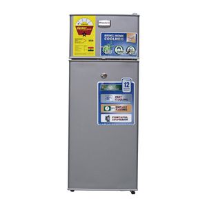 Nasco NASF2-130 Double Door Refrigerator Top Freezer -  110 Litre Silver