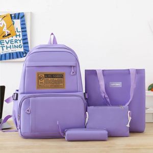 4-in-1  Backpack Set – Purple – Stylish & Functional School,Handbag,Purse & Travel Bags