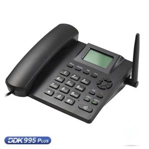 DDK 995 Plus Dual SIM Desktop GSM Phone – Wireless Fixed Landline with FM Radio & LCD Display - Black