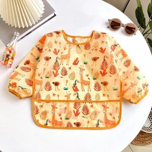 Baby feeding romper - apron skirt with bib and adjustable waist, soft and comfortable for feeding.