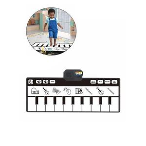 10 Keys Kids Waterproof Piano Music Mat Musical Keyboard Floor Playmat Children Baby Play Blanket Early Educational Toy (L30 x W80)cm / (L11.8 x W31.5)inch - Style 1