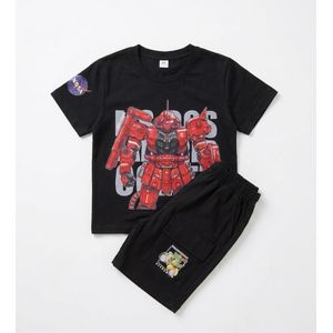 China Image Boys 2-Piece Robot Graphic T-Shirt & Shorts Set - Black