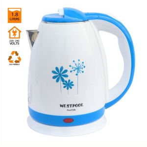 Westpool WP-182 Cordless Electric Kettle - 1.8 Litres - Blue/White