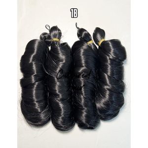 Ella 30 INCHES French Curl Non-Human Braiding Hair – 3 Bundles