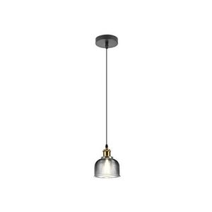 5W LED Glass Chandelier Light - 3-Color Temperature Single-Head Pendant Lamp, (W15 x H20)cm / (W5.9 x H7.9)inch - Smoke Grey