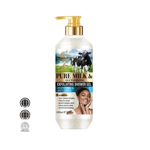 Roushun 7 Days White Pure Milk & Glutathione Exfoliating Shower Gel - 1000ml