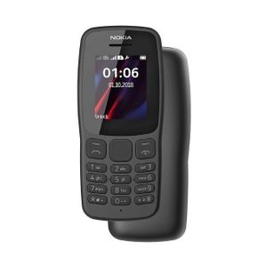 Nokia Imported  106 Dual SIM – Long Battery Life – Durable Keypad – Black