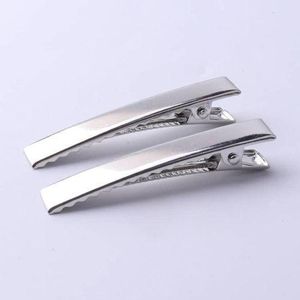 Hair Accessory 10 pieces Set 8cm Metal alligator - Silver 