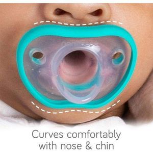 2-in-1 Pacifier for Babies 0-3 Months – Soft & Safe Newborn Soother- Teal