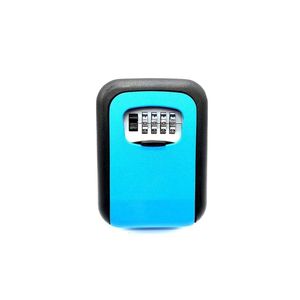 4-Digit Combination Lock Box Key Storage Lock Box Key Safe Box Security Key Holder MH902 (L5 x W3.74 x H1.57)inch - Blue
