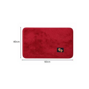 Premium Soft Absorbent Doormat - Non-Slip Entryway Rug for Indoor/Outdoor Use, Quick-Dry Floor Mat for Home, Office, Bathroom, or Kitchen (L40 x W60)cm / (L15.7 x W23.6)inch - Red