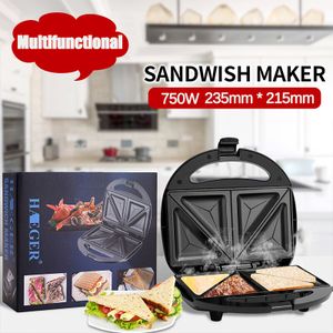 750W Household Mini Steak Machine Hamburger Fried Egg Electric Sandwich  Maker Non Stick Surface Grill Toaster EU Plug Rotisserie