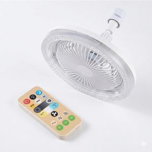 Focustar 2-in-1 E27 Crystal Ceiling Fan Light 50W With 360° Rotatable Joint- Energy Saving LED Fan Bulb