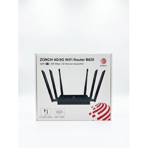 ZONCH 4G/5G LTE High-Power Wireless Router (Model B825)-Black