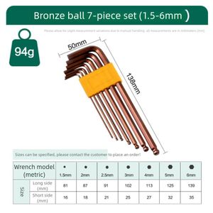 General 7-Piece Premium Hex Wrench Set, L-Shaped