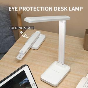 Rechargeable Night Light Study Desk Led Table Lamp - White 