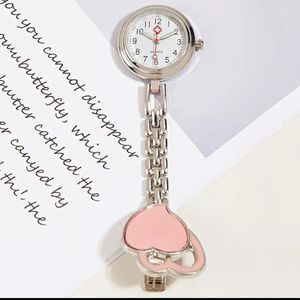 Watch Nurses High Quality Metal  Breast Analog Timepiece- Professional Nurse Tool  - Silver