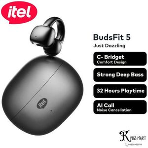 Itel TWS BudsFit 5 Earbuds C-Bridge Design Space Grey