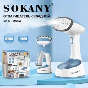 Sokany 1500W Foldable Handheld Garment Steamer – White & Blue