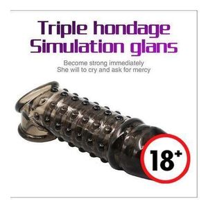Reusable Penis Extender Cock Rings Delay Ejaculation Penis Condoms Cock Sleeve Silicone G lans Cover Enlargement Sex Toys For Men