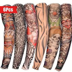 6pcs Tattoo Sleeves, Outdoor Cycling Sleeves, Arm Protection Sleeves