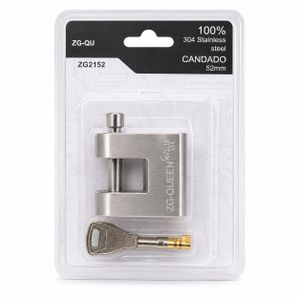 ZG ZG-QUEEN 52mm Stainless Steel Security Padlock with Keys – Silver