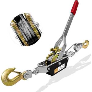 Manual winch and wire rope puller -- Cargo securing strap (with 2 hooks)