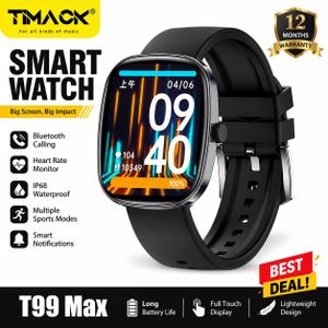 Timack New Smart Watch T99Max Bluetooth Calling Health Monitoring Voice Assistant IP68 Waterproof Men Women Sports Watch