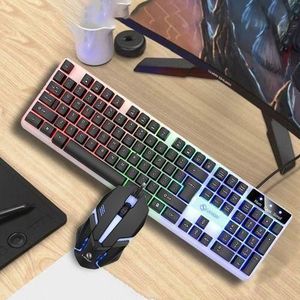 Luminous Keyboard And Mouse Set E-sports Game - Black