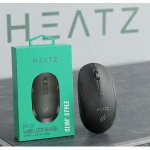 HEATZ ZM03 Wireless 2.4GHz 1600 DPI Silent Click Mouse - Black