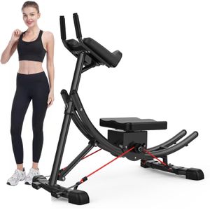AB Workout Equipment, Home Gym Ab Machine for Abdominal Exercise and Strength Training - Black