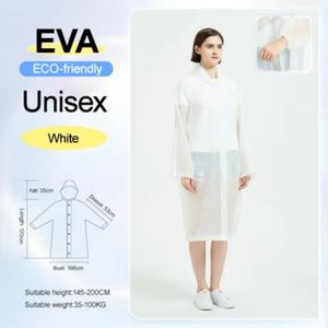 Thick Adult Polyester Raincoat (White)