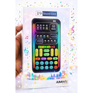 I9 Sound Card Voice Changer – Live Streaming Audio Interface, Bluetooth Voice Effects Mixer for Phone/PC
