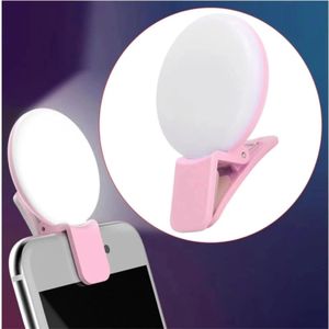ShebSheb Mobile Phone Fill Flash Lens Light Lamp Clip Three Stop Dimming Mini Practical 10 LED Selfie Ring Beauty