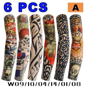 6 pairs of outdoor sunscreen Tattoo Arm Sleeve Set for adult universal