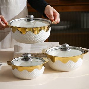 Heavy Luxury Ceramic Casserole & Serving Bowl Set-3 set